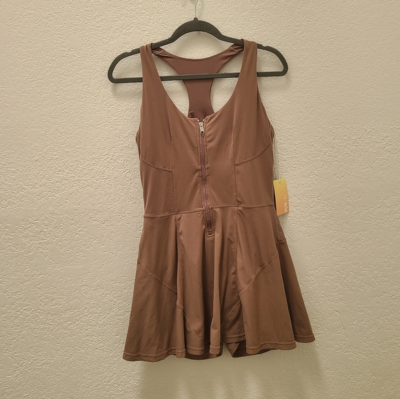 POPFLEX Matchpoint Workout Dress with Zipper - Dusty Mauve - Picture 6 of 9